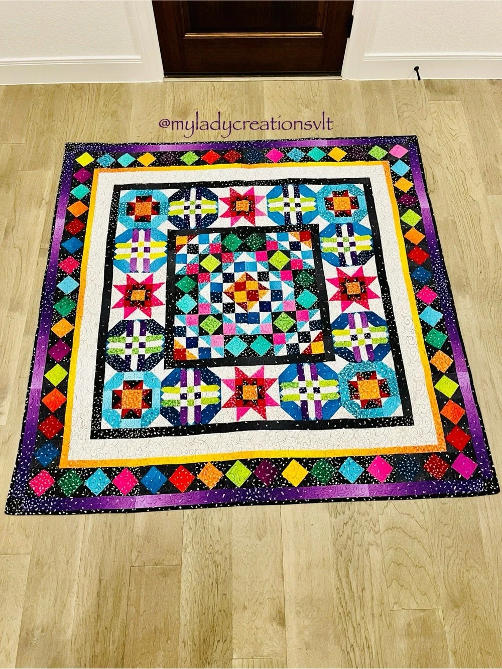 Handmade Rainbow Ombré Patchwork Quilt